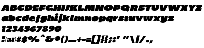 Fontin esikatselu BP Diet UltraBlack Italic