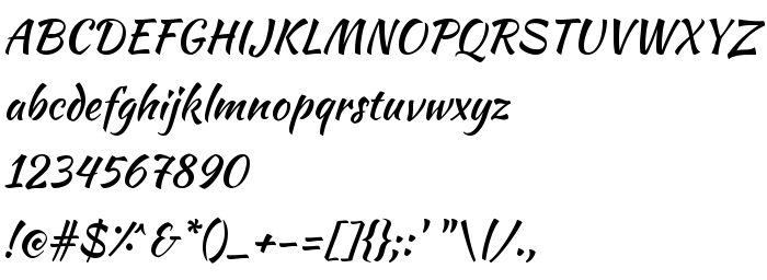 Fontin esikatselu Kaushan Script
