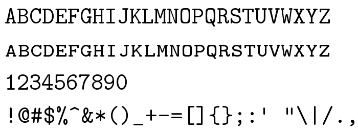 Fontin esikatselu Latin Modern Mono Caps 10 Regular