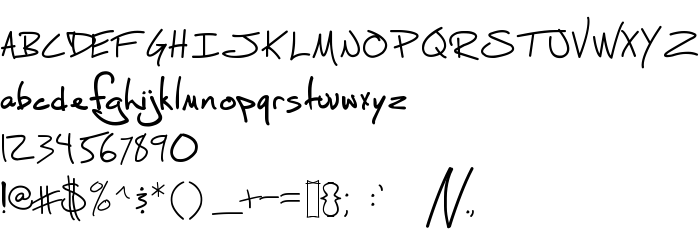 Fontin esikatselu SM_scriptisM
