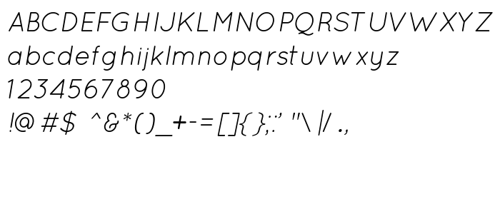 Fontin esikatselu Quicksand Italic