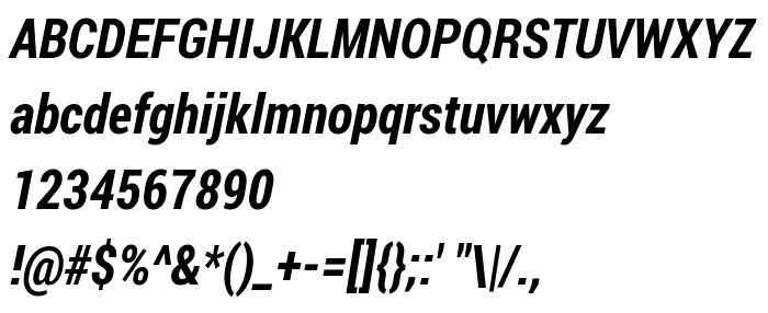 Fontin esikatselu Roboto Condensed Bold Italic