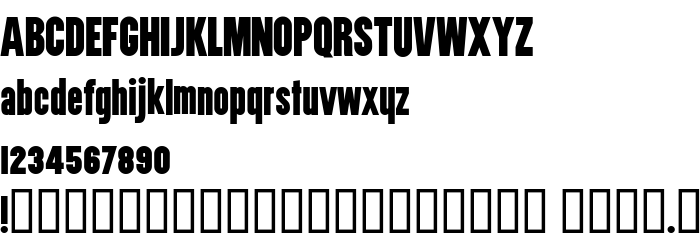 Fontin esikatselu Utility BoldCondensed