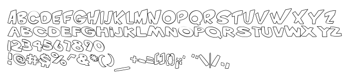 Fontin esikatselu VTC ScreamItLoud Outline