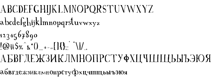 Fontin esikatselu A Font with Serifs