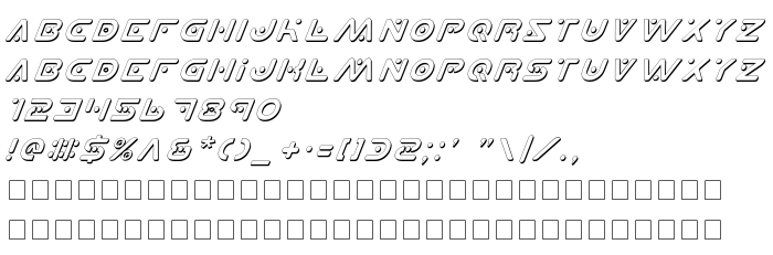 Fontin esikatselu Planet X Shadow Italic
