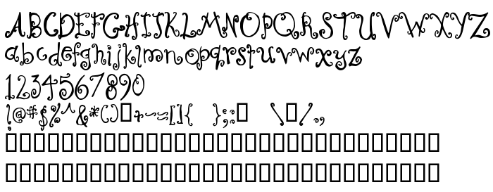 Fontin esikatselu Curly Coryphaeus