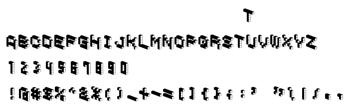 Fontin esikatselu DemonCubicBlockFont Dark