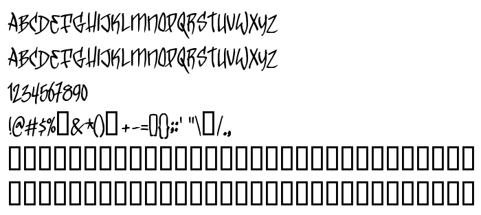 Fontin esikatselu TrickTag