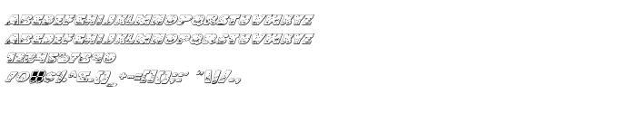 Fontin esikatselu Land Shark Outline Italic