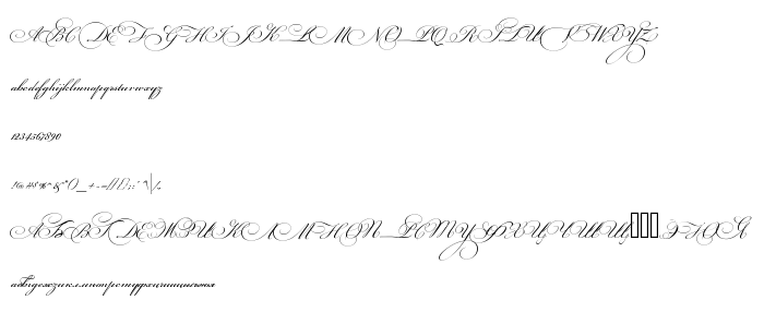 Fontin esikatselu Bickham Script Three