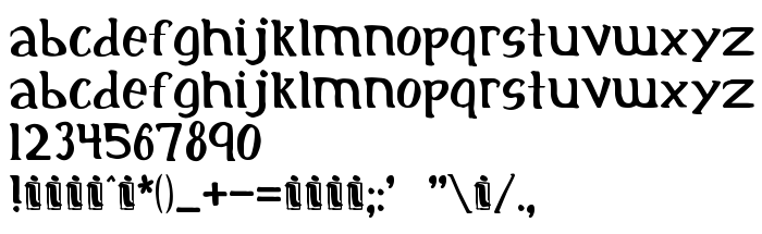 Fontin esikatselu Initial