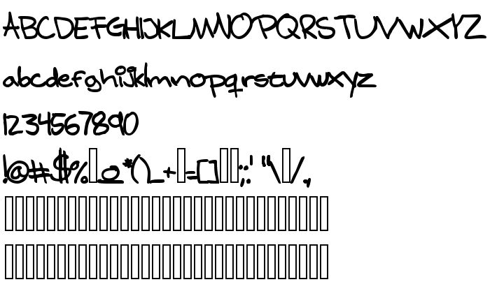 Fontin esikatselu Samuels hand bold