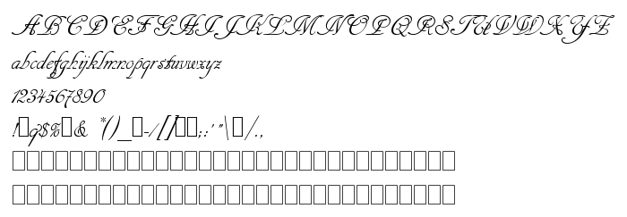 Fontin esikatselu Cancellaresca Script LET Plain:1.0