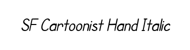 Fontti SF Cartoonist Hand Italic