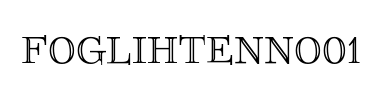 Fontti FoglihtenNo01