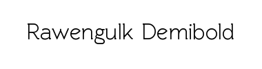 Fontti Rawengulk Demibold