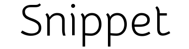 Fontti Snippet