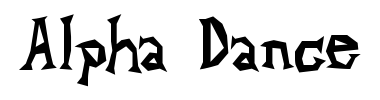 Fontti Alpha Dance