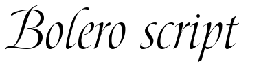 Fontti Bolero script