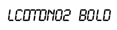 Fontti LCDMono2 Bold