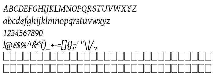 Fontin esikatselu Gentium Basic Italic
