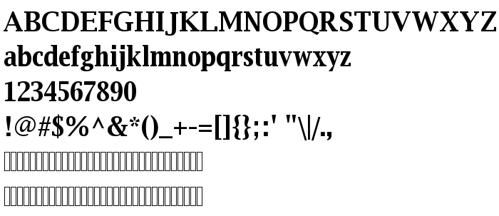 Fontin esikatselu Luxi Serif Bold