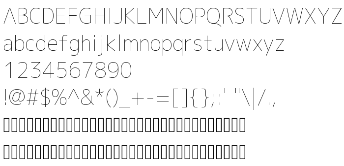 Fontin esikatselu M+ 1c thin