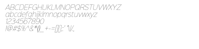 Fontin esikatselu Sinkin Sans 100 Thin Italic