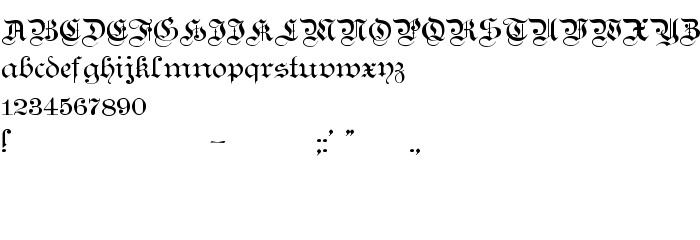 Fontin esikatselu Teutonic No1 DemiBold