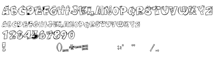 Fontin esikatselu caricature
