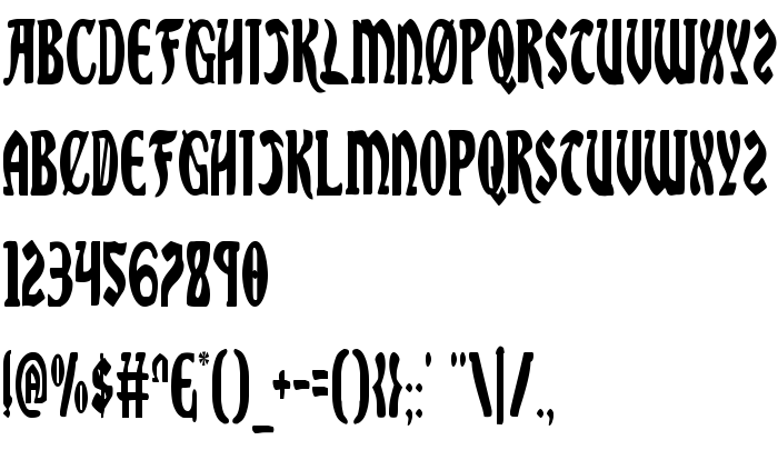 Fontin esikatselu Sable Lion Condensed