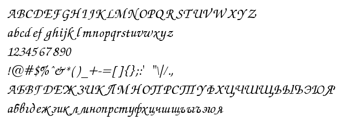 Fontin esikatselu Zapf Chancery Italic:001.007