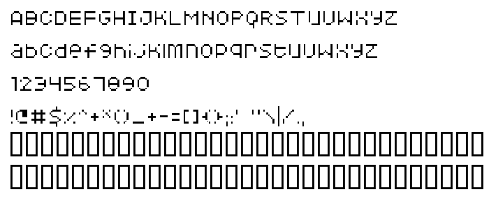 Fontin esikatselu Squarodynamic 05