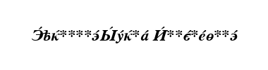 Fontti CyrillicSerif BoldItalic